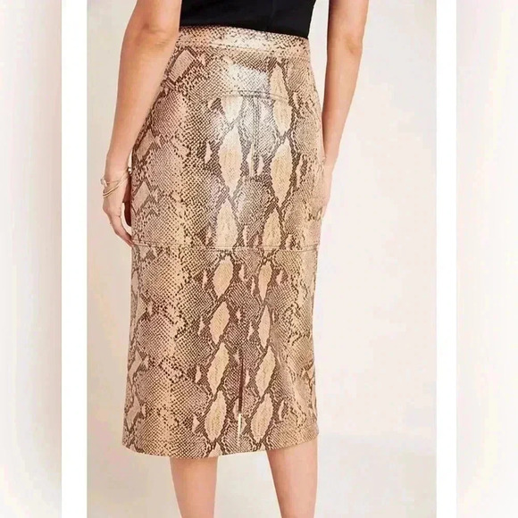 NWT Anthropologie Current air Python Print Midi Length Skirt Sz 0 - Picture 5 of 9